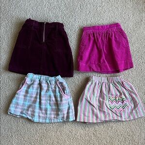 Set of Four Fall Girls' Skirts Sz 5